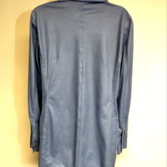 Chico's Long Sleeve Button Down Shirt Tunic Top Size 1 - Picture 2 of 8